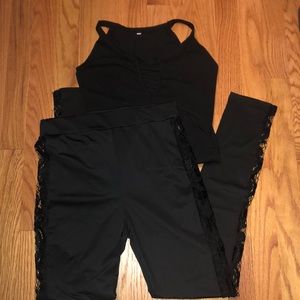 NWOT SHEIN leggings & EUC black tank